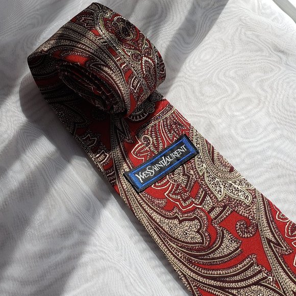 YVES SAINT LAURANT VINTAGE TIE (AUTHENTIC) - Picture 1 of 3